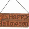 DECO BORD 'HAPPY HALLOWEEN' ORANJE 2 DECO BORD 'HAPPY HALLOWEEN' ORANJE -Halloween Kostuum Winkel 73632