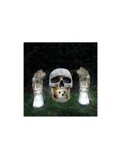 Doodshoofd Met Handen Licht En Geluid