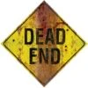 Bord "Dead End" 24 Cm -Halloween Kostuum Winkel 770074