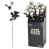 Skull Rose With Black Stem Size: 54 Cm | -Halloween Kostuum Winkel 790864