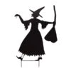 Silhouette Metal Witch With Broom -Halloween Kostuum Winkel 83505101a